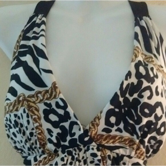 Sensual Animal and Gold Chain Print Dress Size Large - Picture 4 of 8